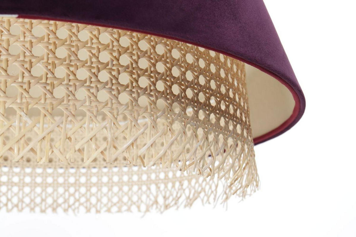 HÄNGELEUCHTE Lila 50/32 cm - Lila, Naturmaterialen (50/1.3/32cm) - ONZENO