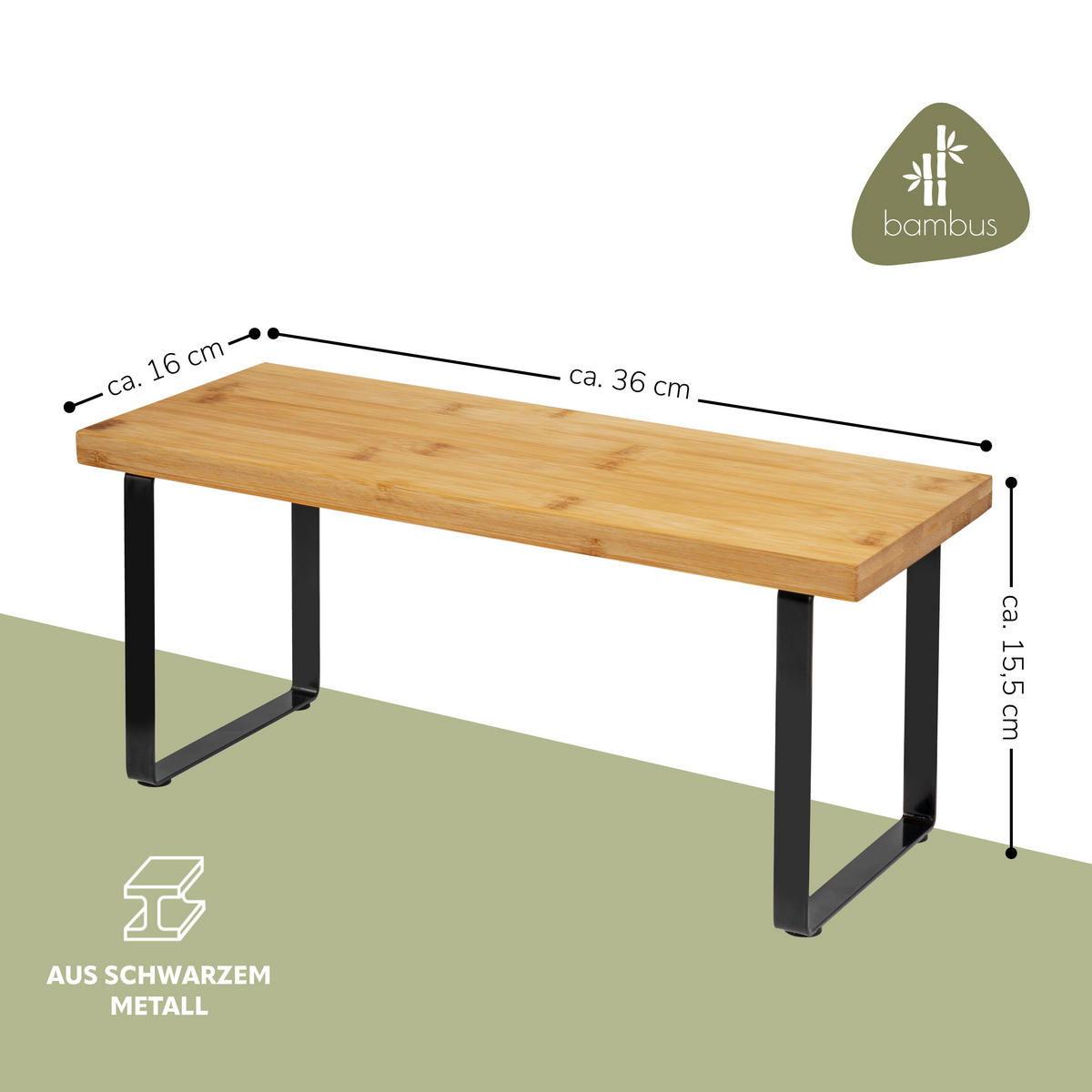 KÜCHENREGAL, schwarz - Schwarz, Holz (36/15/16cm) - bremermann