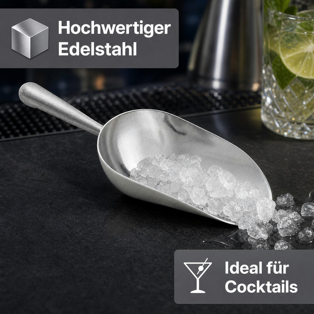 EISSCHAUFEL - Alufarben, Metall (10/7/12cm) - ich-zapfe