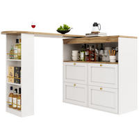 L-FÖRMIGER Schrank 105x39x102cm Weiß mit drehbarem Seitenrahmen & 4 Schubladen - Weiß, Holzwerkstoff (105/102/39cm) - Modfu