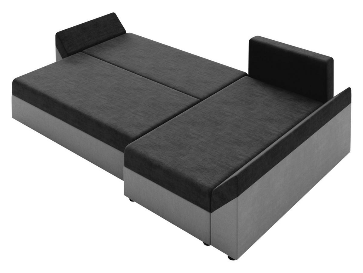 ECKSOFA Dante L Cord - Schwarz/Grau, Holz/Kunststoff (240/140cm) - MIRJAN24