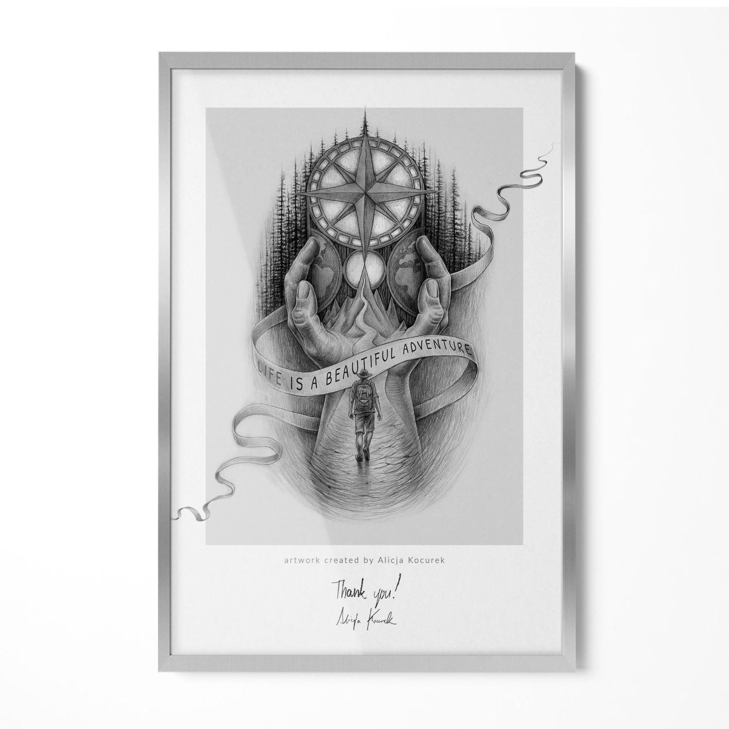 BILDERRAHMEN 40x60 cm Silberfarbig - Silberfarben, Kunststoff (42/62/1.3cm) - TULUP