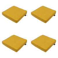 SITZKISSEN Canvas 40/40 cm 4er-Set - Gelb, Textil (40/7/40cm) - Madison