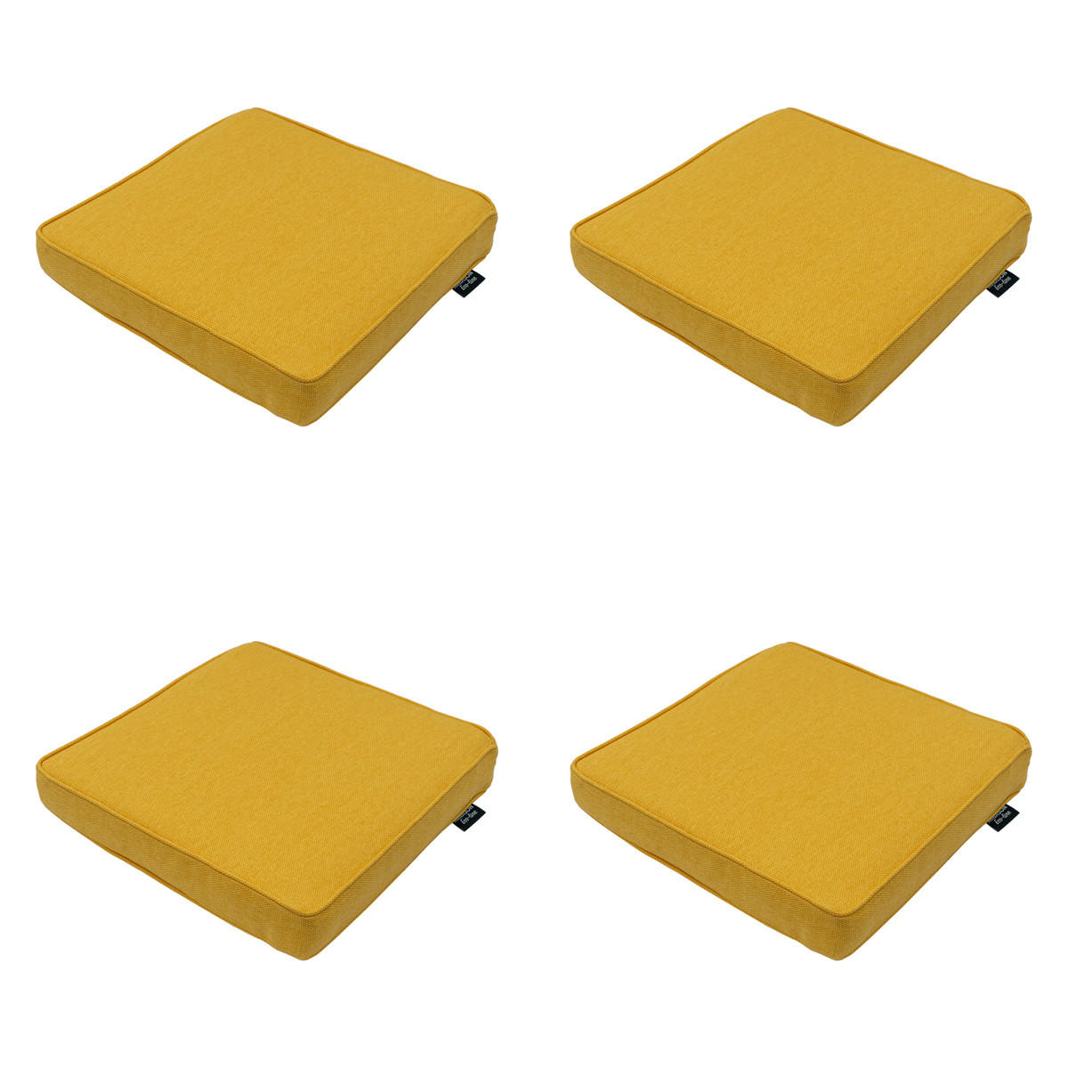 SITZKISSEN Canvas 40/40 cm 4er-Set - Gelb, Textil (40/7/40cm) - Madison