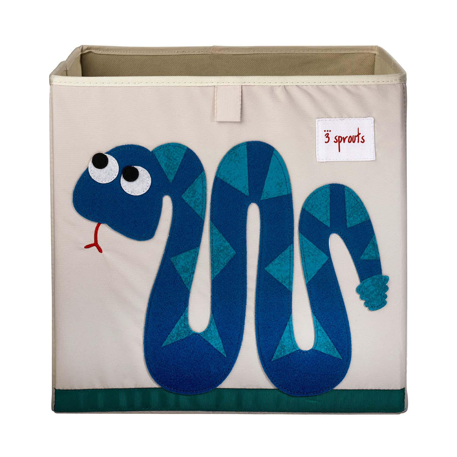 AUFBEWAHRUNGSBOX Schlange 33x33x33cm - Naturfarben, Textil (33/33cm) - 3Sprouts
