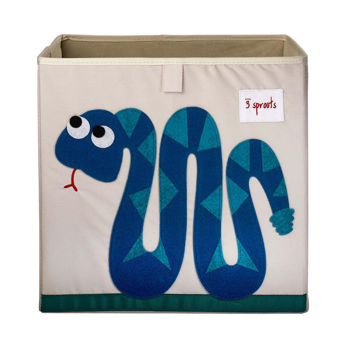 AUFBEWAHRUNGSBOX Schlange 33x33x33cm - Naturfarben, Textil (33/33cm) - 3Sprouts