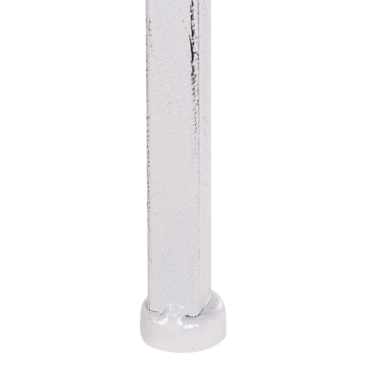 BADREGAL Metall Antik Optik weiß 4 Fächer klappbar Valdivia - Weiß, Metall (40/166/27cm) - Beliani