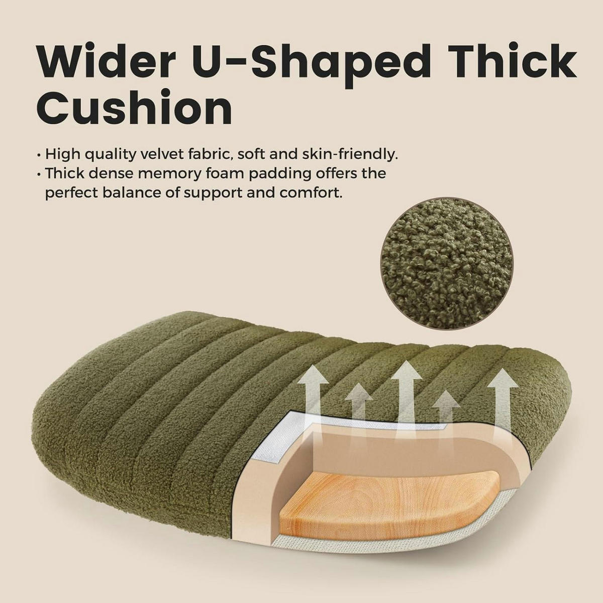 BÜROSTUHL Teddy Stoff Grün mit Rollen - Grün, Textil (64/96/49.5cm)