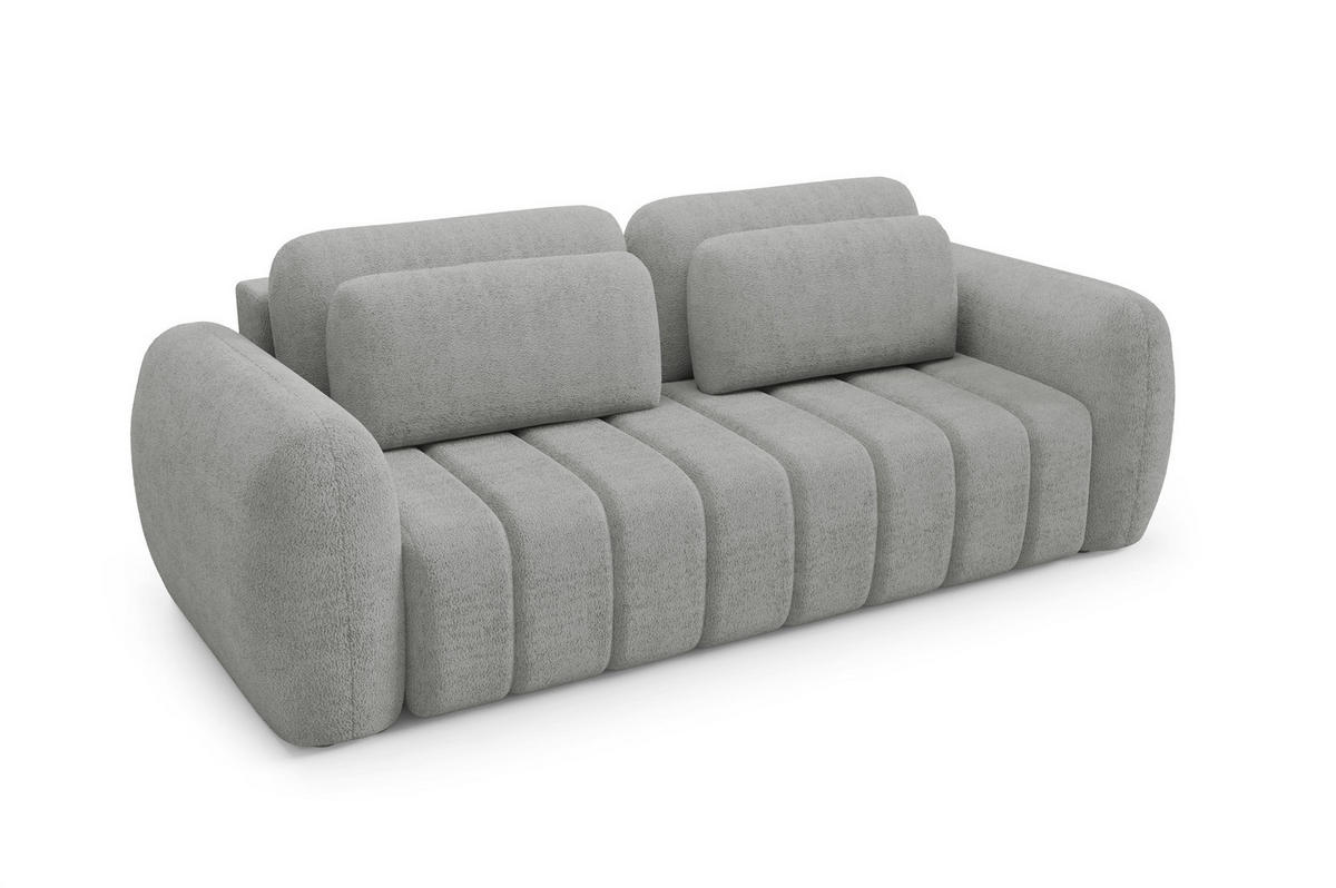 SCHLAFSOFA Caria - Grau, Holzwerkstoff/Textil (266/95/110cm) - Fun Möbel