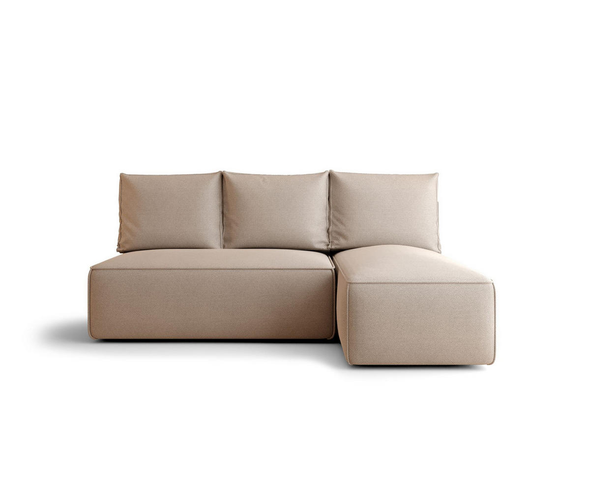 ECKSOFA mit Schlaffunktion SAVIO MINI Curio 15 Rechts - Beige, Textil (200/140cm) - Bedante