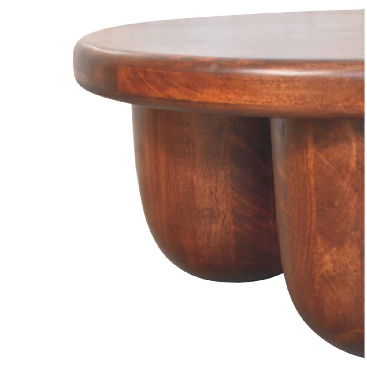 COUCHTISCH mit Wine-Wood-Oak-Finish, abgerundete säulenartige Beine, dunkelbraun - Dunkelbraun, Holz (80/80/36cm) - Artisan Furniture