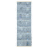 WOLLTEPPICH-LÄUFER Laura handgewebt 80/250 cm - Blau, Naturmaterialien/Textil (80/250cm) - benuta Pure