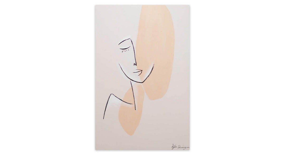 ACRYLBILD HANDGEMALT 60/90 cm - Pink, Holz/Textil (60/90cm) - KUNSTLOFT