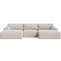 ECKSOFA U Serene Beige - Beige, Holz/Textil (391/145cm) - Graingold