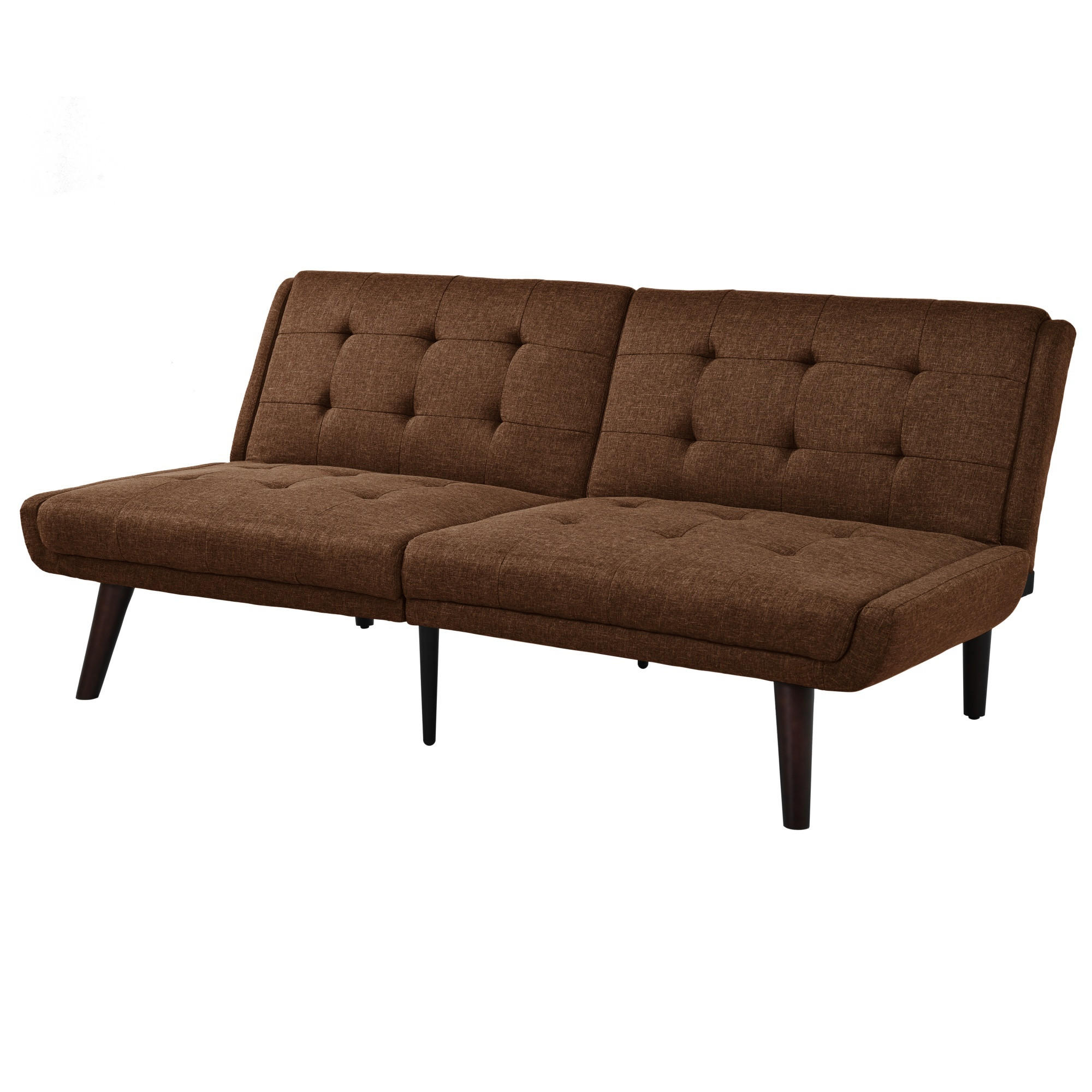 SCHLAFSOFA 157/51/70 cm in Leinenoptik Braun, ohne Armlehnen - Braun, Textil (51/70/157cm) - Oxeza