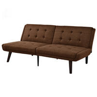 SCHLAFSOFA 157/51/70 cm in Leinenoptik Braun, ohne Armlehnen - Braun, Textil (51/70/157cm) - Oxeza