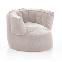 SITZSACK Snuggle in Beige - gemütliches Design - Top Qualität für Ihr Zuhause B/H/T: 95x65x95 cm - Beige, Naturmaterialien (95/65/95cm)