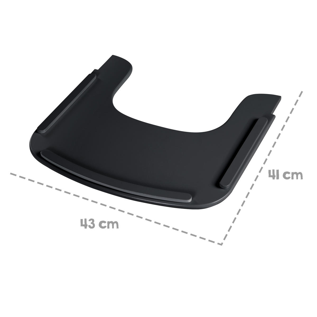 HOCHSTUHL-ESSBRETT Sit Up Flex Schwarz - Schwarz, Holzwerkstoff (43/2/41cm) - Roba
