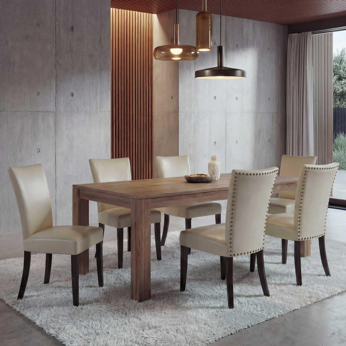 ESSZIMMERSTUHL Beige 6er-Set - Beige, Textil (50/93/62cm) - MCW