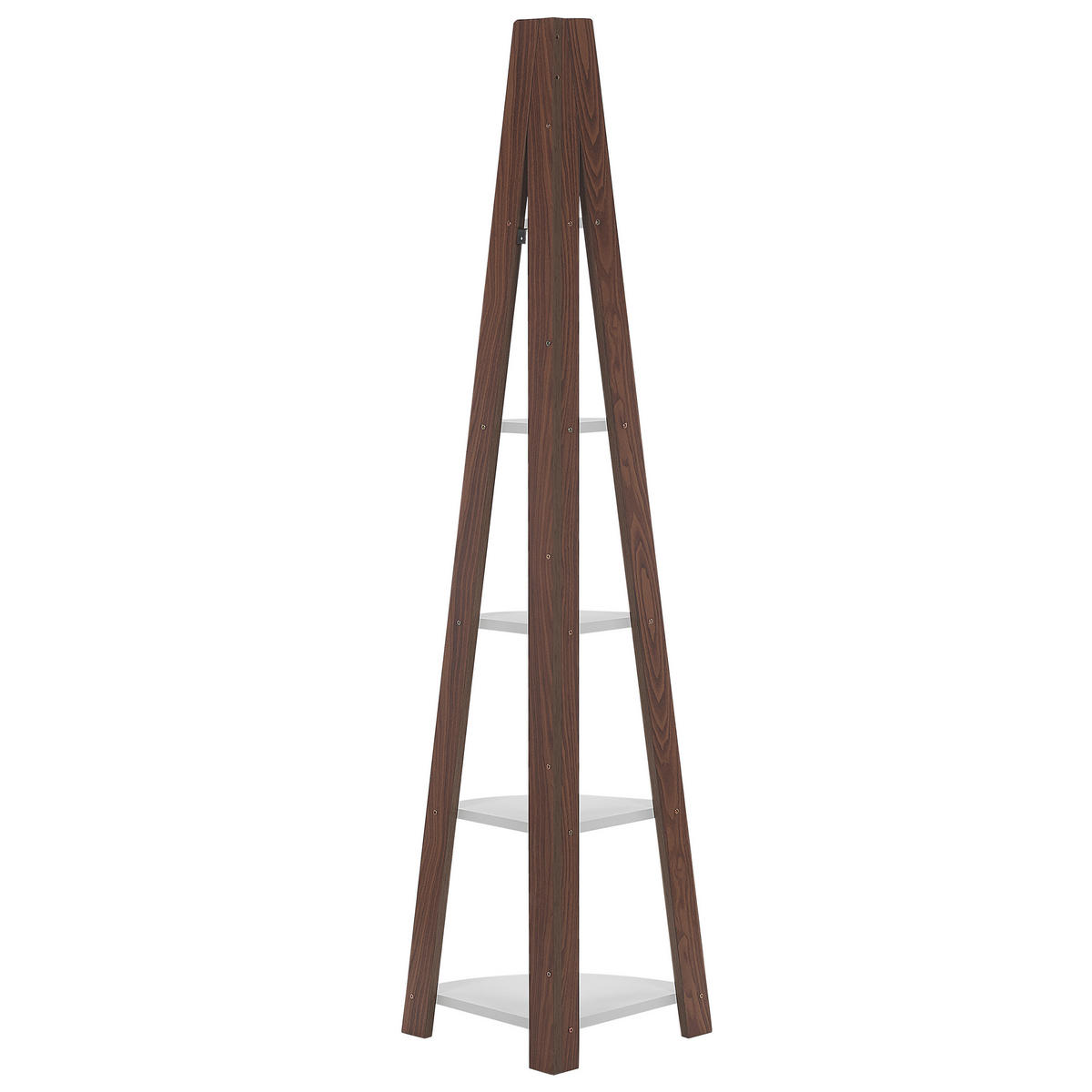 BÜCHERREGAL 5 Fächer Mobile Solo - Dunkelbraun, Holzwerkstoff (49/175/31cm) - Beliani