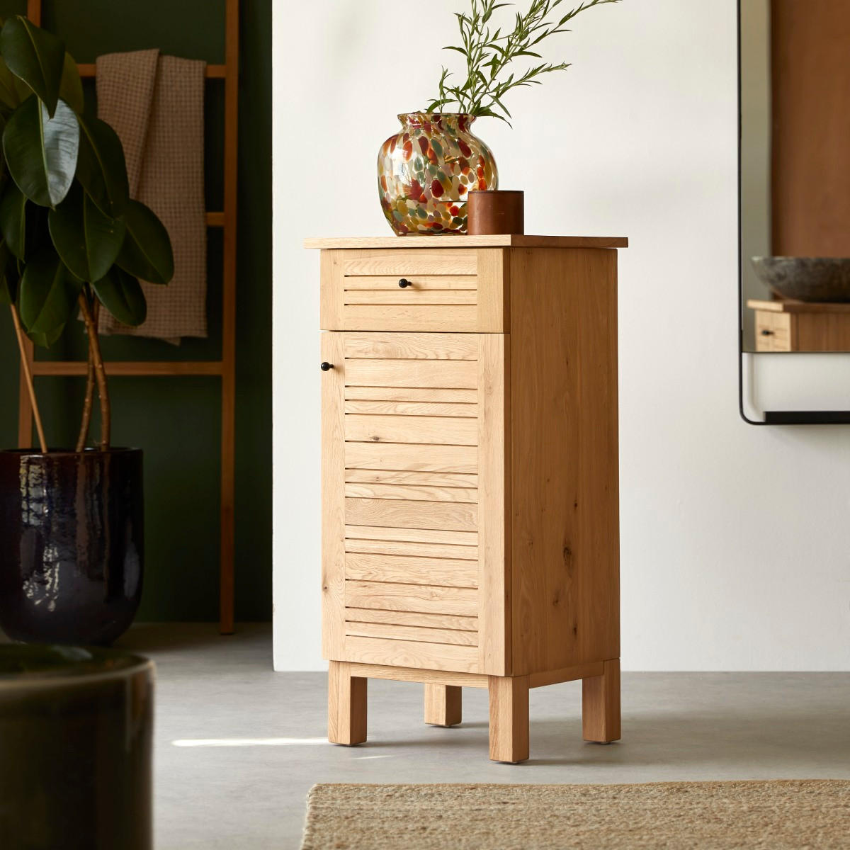 HOCHSCHRANK Soho Natur aus Eiche - Naturfarben, Holz (40/90/35cm) - Tikamoon