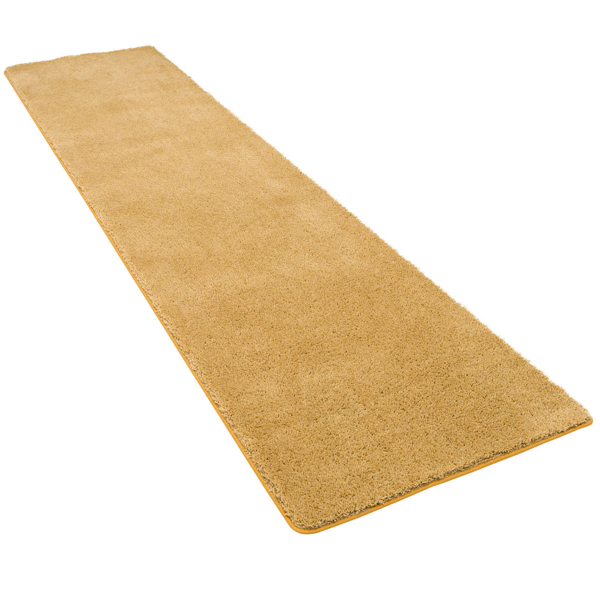 HOCHFLOR SHAGGY LÄUFER TEPPICH PALACE - Currygelb, Textil (80/160cm) - Snapstyle