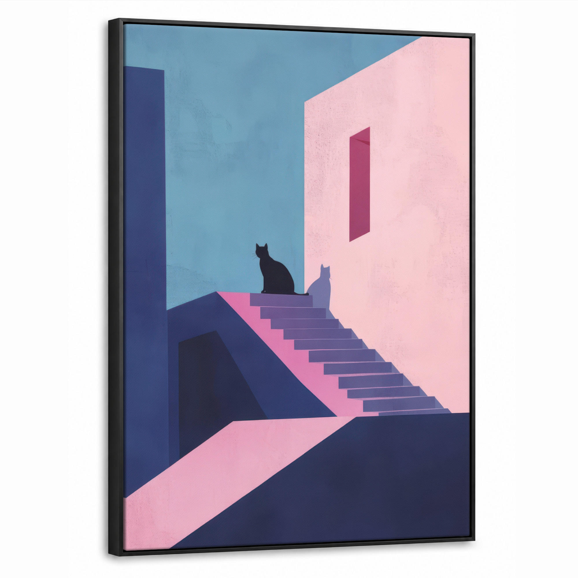 MuchoWow Leinwand Dunkelblau 60x80 cm