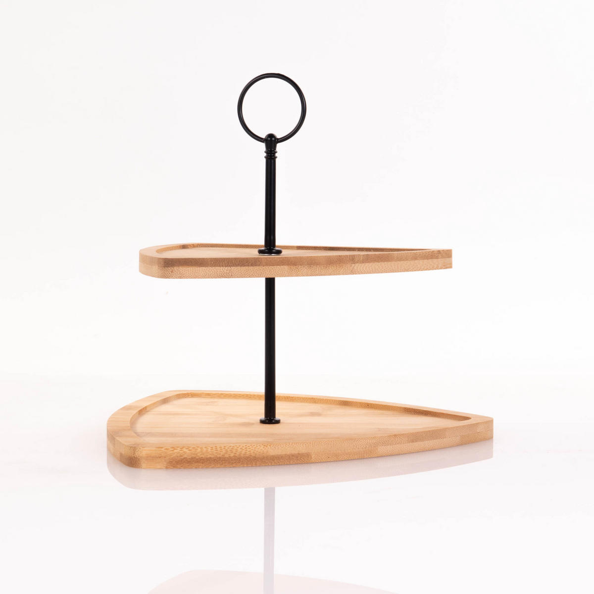 ETAGERE aus Bambus Dreieckig 25/25/23,5 cm - Braun, Naturmaterialen (23.5cm) - Excellent Houseware