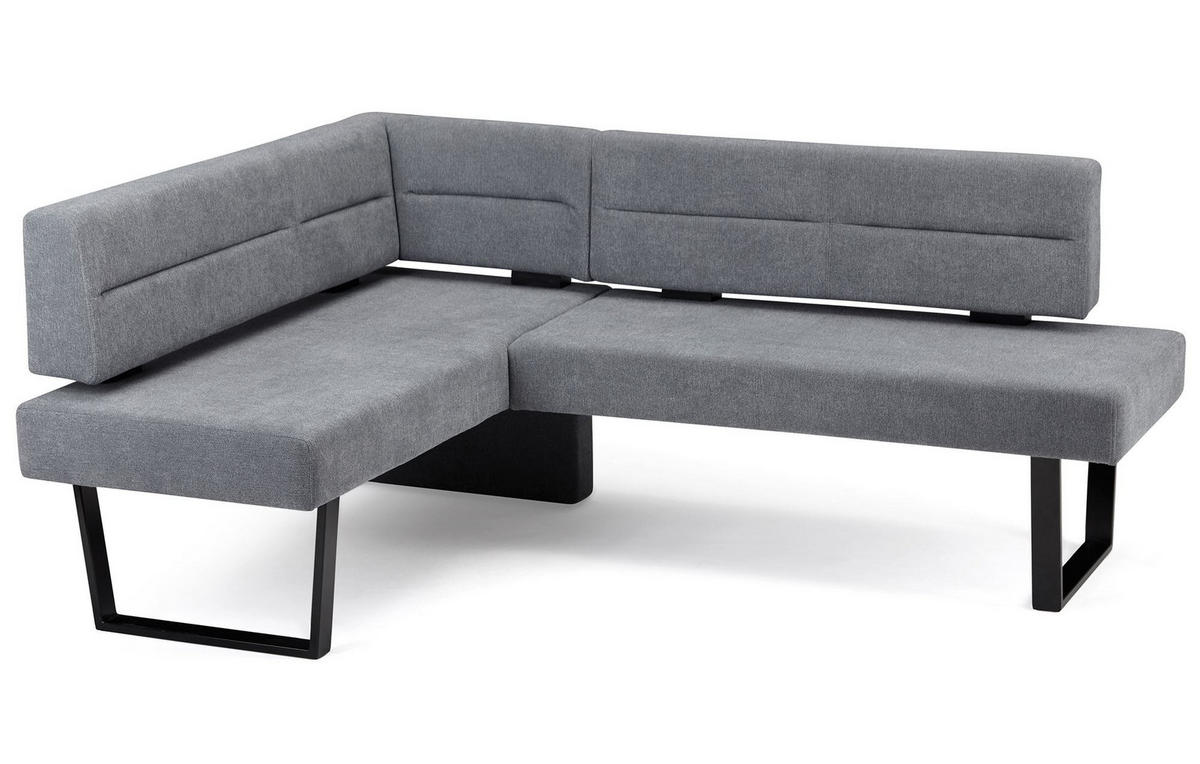ECKBANKGRUPPE Modern Doralyn 1 für 7 Personen Microfaser Schwarz/Grau - Schwarz/Grau, Kunststoff (155/85/195cm) - 58aufmkessel