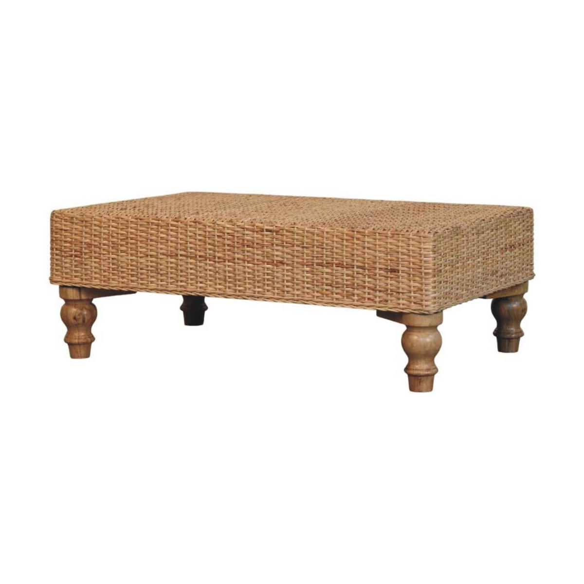 KONFERENČNÍ STOLEK Regency z masivního dřeva s výpletem, hnědý - hnědá, dřevo (56/86/31cm) - Artisan Furniture
