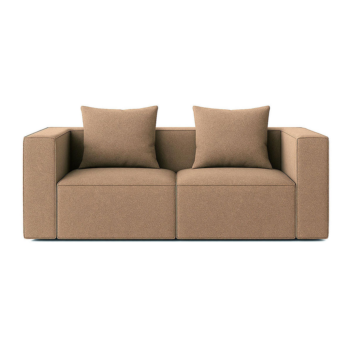 2-SITZER-SOFA Box Stoff Beige - Beige, Textil (184/65/92cm) - ebuy24