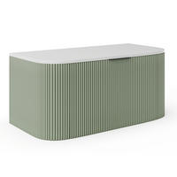 WASCHBECKENUNTERSCHRANK - 99cm x 50cm - MDF - grün - LOMERI - Grün, Holz (99/45/50cm) - Vente-Unique