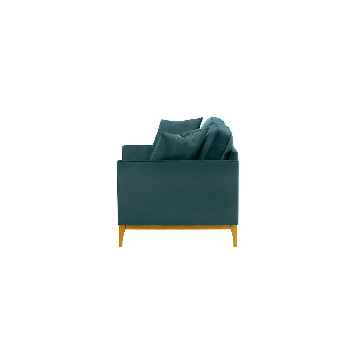 ZWEISITZER-SOFA Linara-Velluto 12 - Blau, Holz/Textil (141/91/95cm)