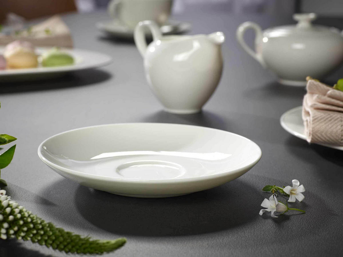 KAFFEE-/TEEUNTERTASSEN Anmut weiß ø 15 cm 6er Set - Weiß, Keramik (15cm) - Villeroy & Boch