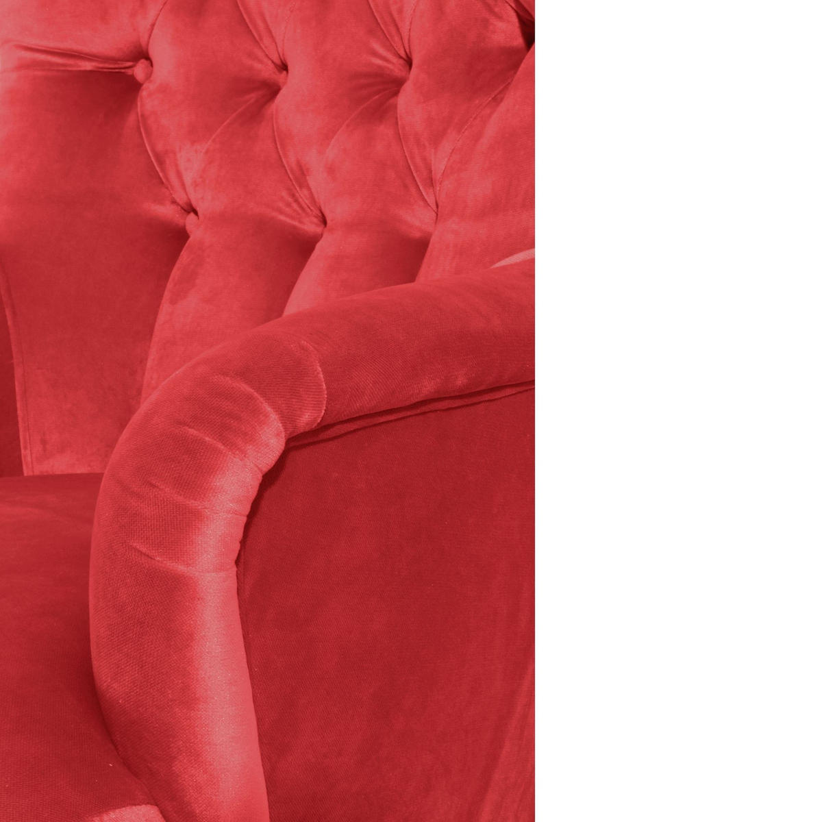 SESSEL Kaiya Bezug Samtvelours Buche natur / rot - Rot, Kunststoff (71/97/82cm) - 58aufmkessel