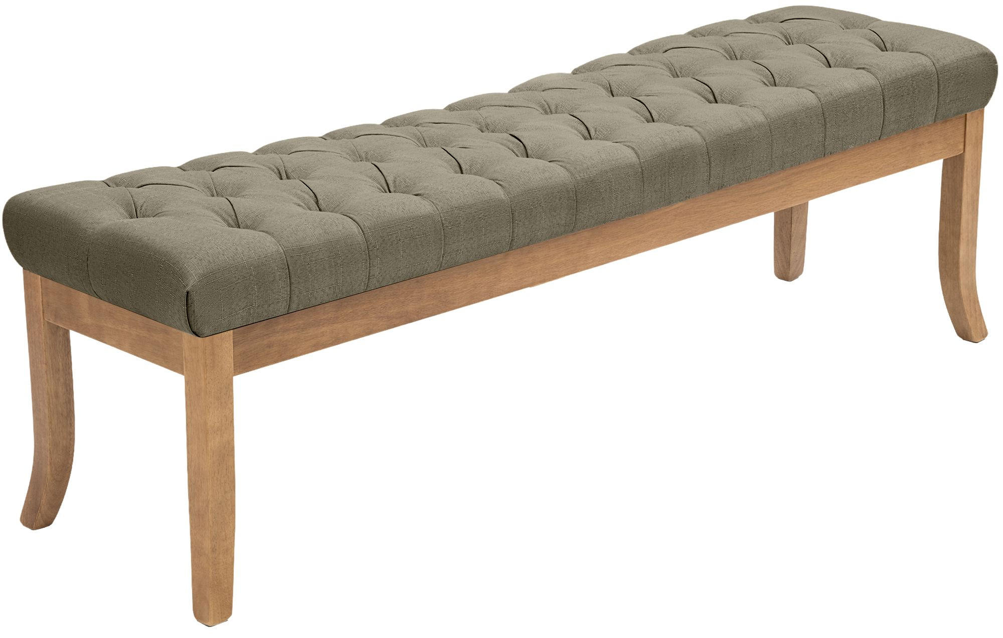 SITZBANK 150/38 cm Stoff Taupe - Taupe/Naturfarben, Holz/Textil (150/46/38cm) - CLP