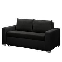 SCHLAFSOFA - Silberfarben/Schwarz, Kunststoff/Textil (153/90/90cm) - home24