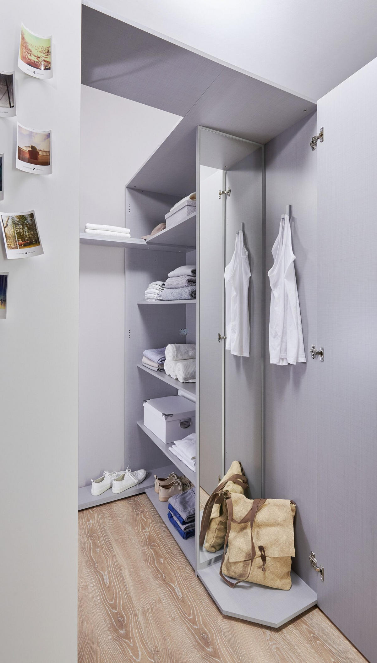 JUGENDZIMMER Norderney in Weiß 8 teilig Kinderzimmer Komplett Set mit begehbarem Kleiderschrank - Weiß, Holzwerkstoff (80/200/120cm)