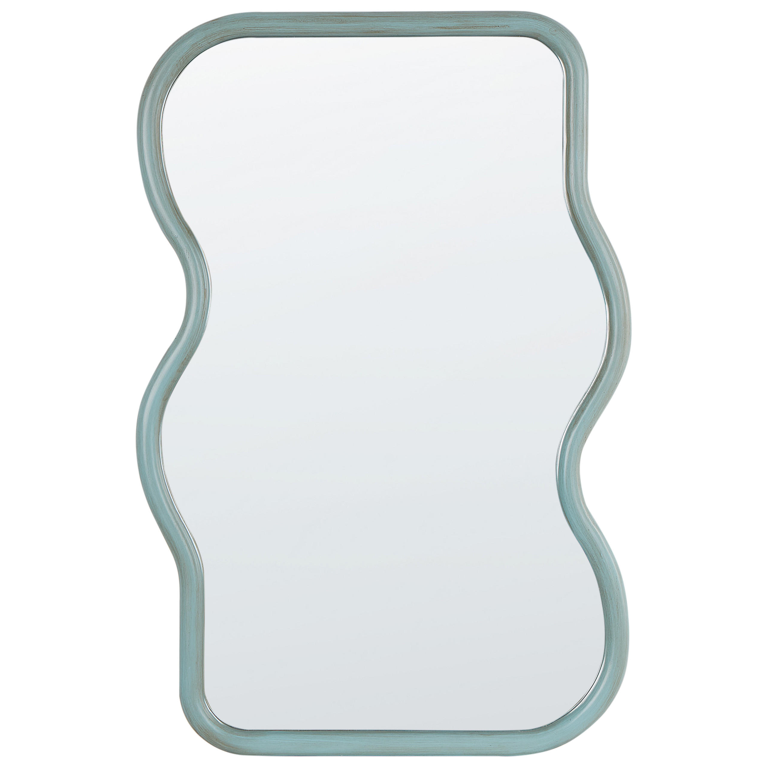 Beliani Wandspiegel Hellblau 60x90x3 cm