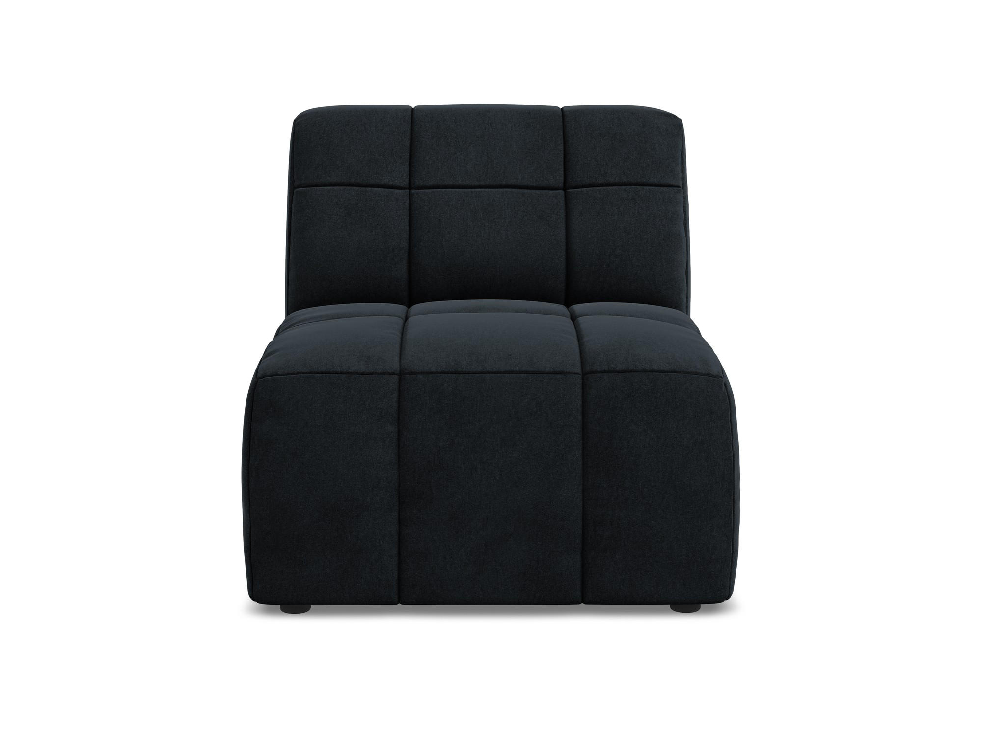 SOFAELEMENT Samt Stoff Blau - Türkis/Schwarz, Holzwerkstoff/Kunststoff (75/77/90cm) - Makamii