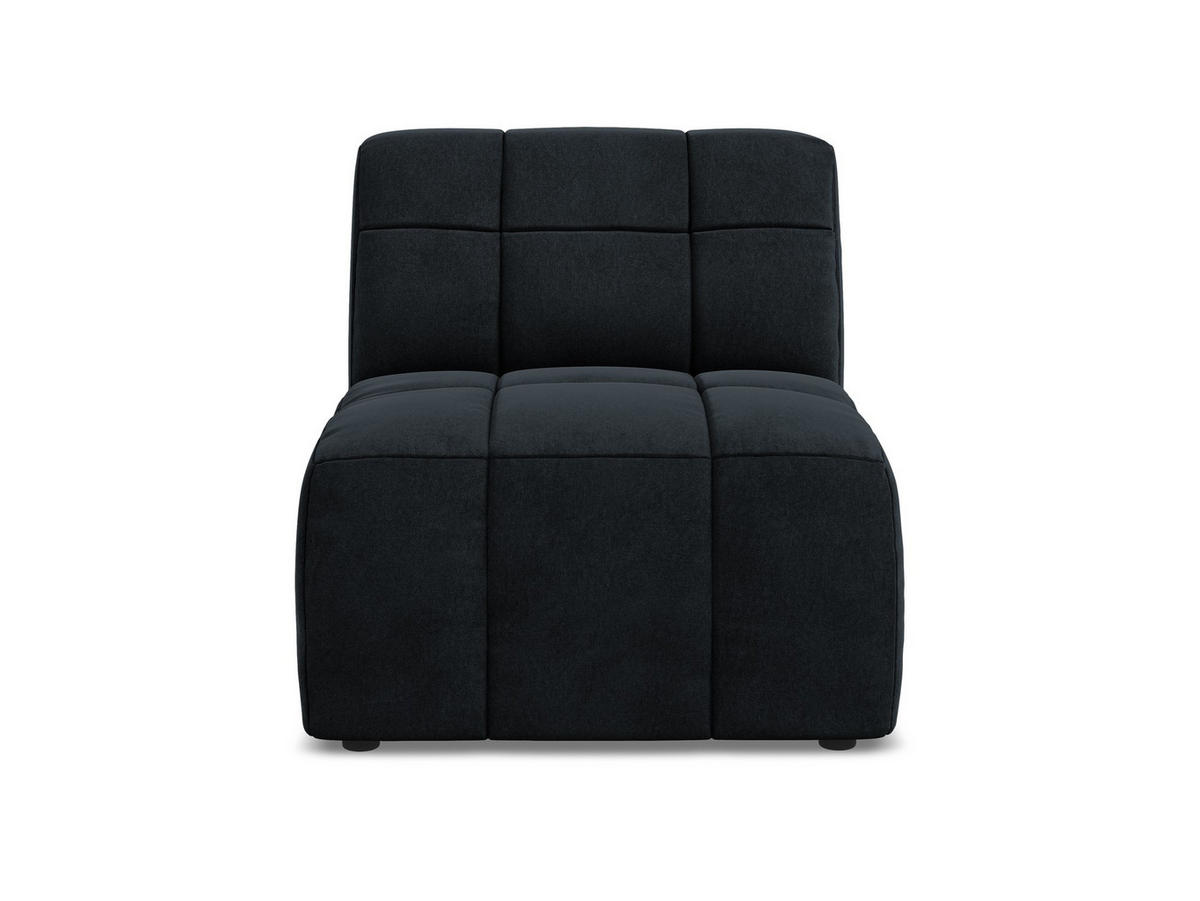 SOFAELEMENT Samt Stoff Blau - Türkis/Schwarz, Holzwerkstoff/Kunststoff (75/77/90cm) - Makamii