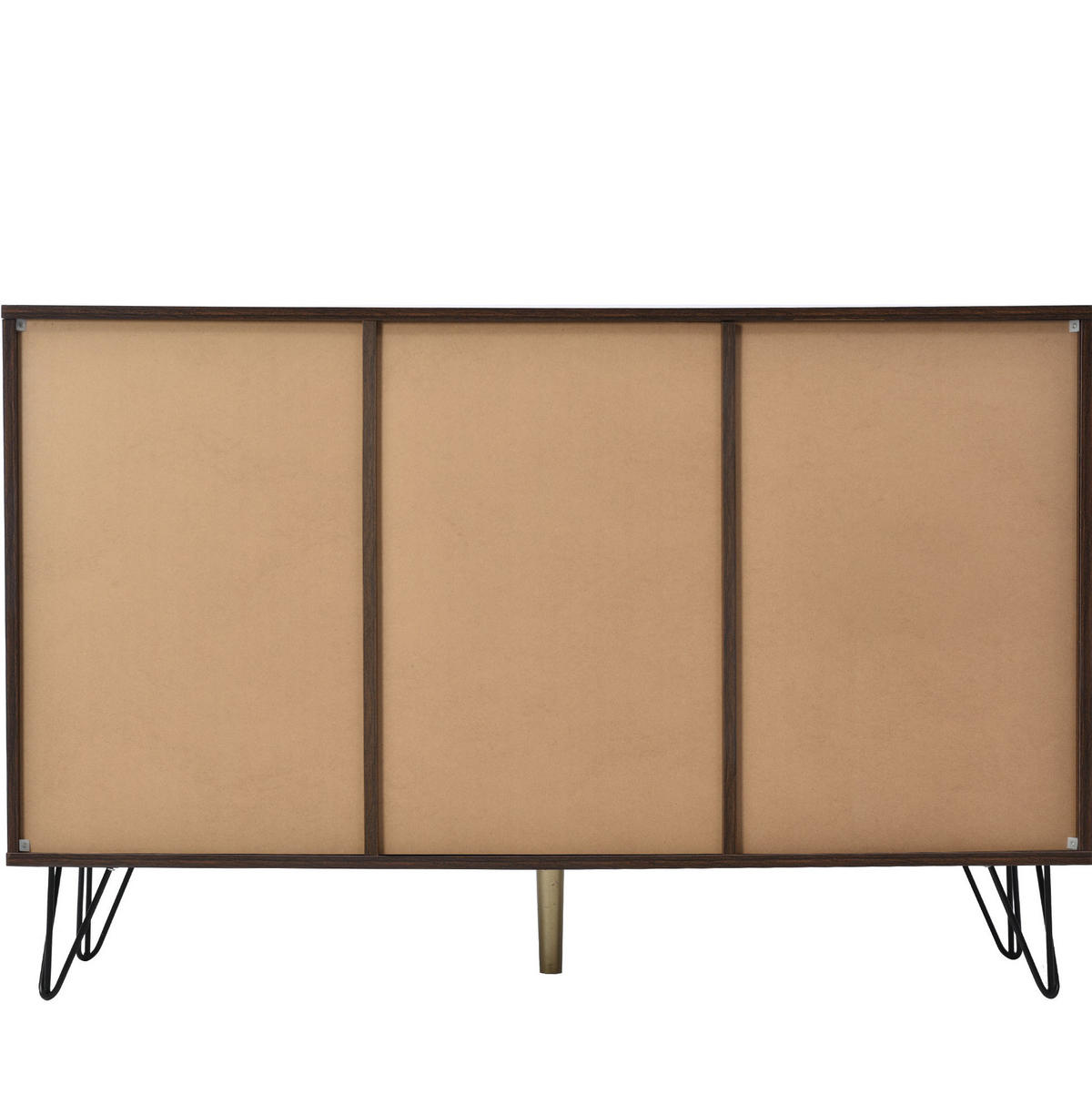 SIDEBOARD,120/38/76,5 cm, dřevodekor v přírodní a černé barvě, 3dveřová - přírodní, kompozitní dřevo (120/76.5/38cm) - Modenvie