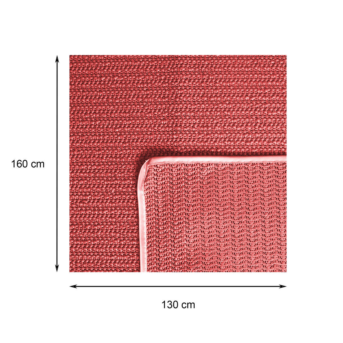 TISCHDECKE Outdoor rechteckig 130/160 cm Rot - Rot, Kunststoff (130/160cm) - TiborTex