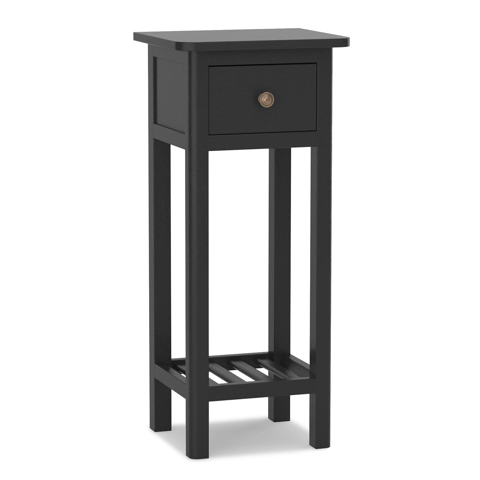 BEISTELLTISCH 80cm Schwarz - Schwarz, Holz (30/35/80cm) - COSTWAY