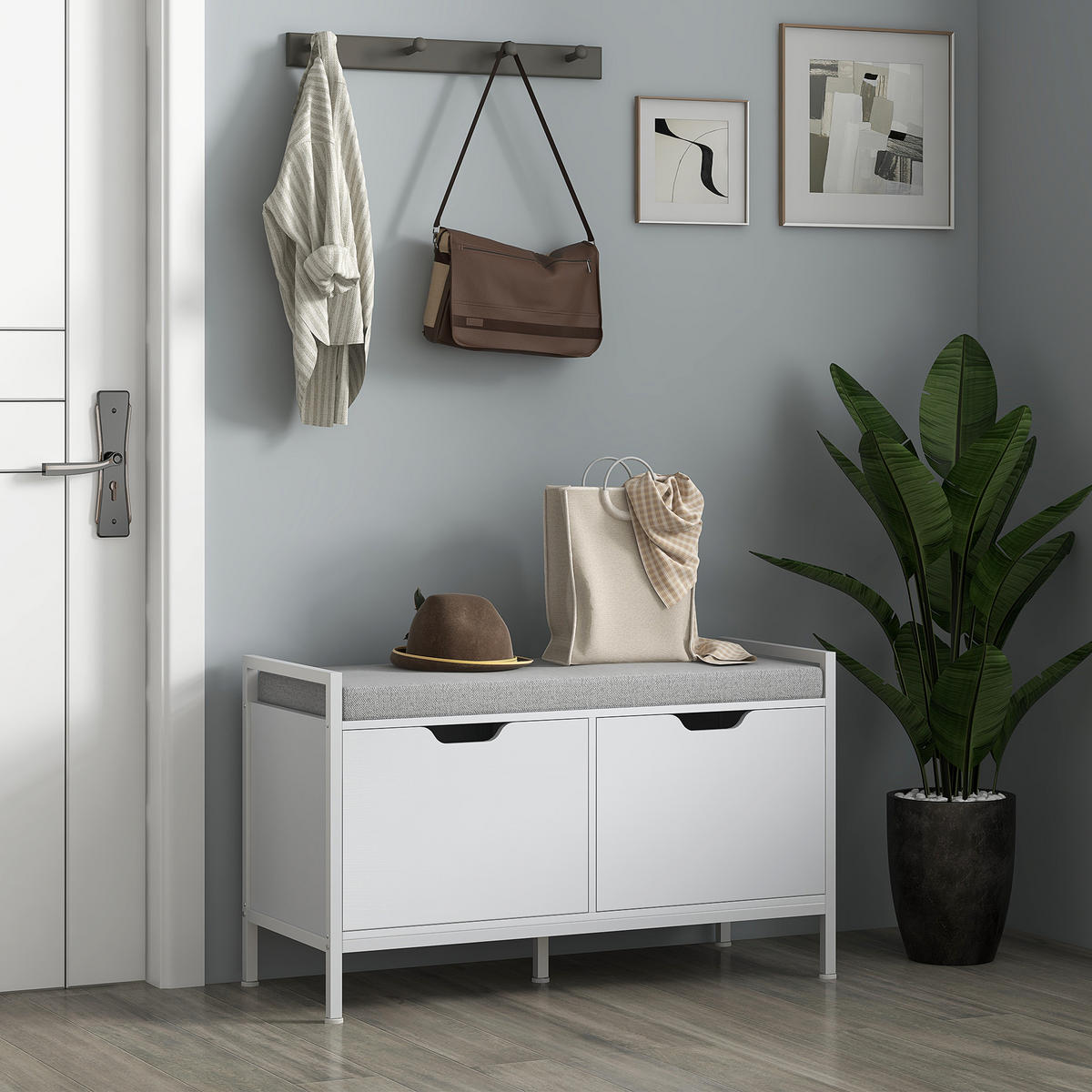 KONSOLENTISCH Weiß Melamin in Holzoptik Polyester 1 Stück - Weiß, Kunststoff (84/35/50cm) - GiPP