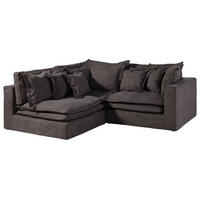 ECKSOFA 238x234x90 dunkelgrau SYLT - Grau, Kunststoff (238/234cm) - Massivmoebel24