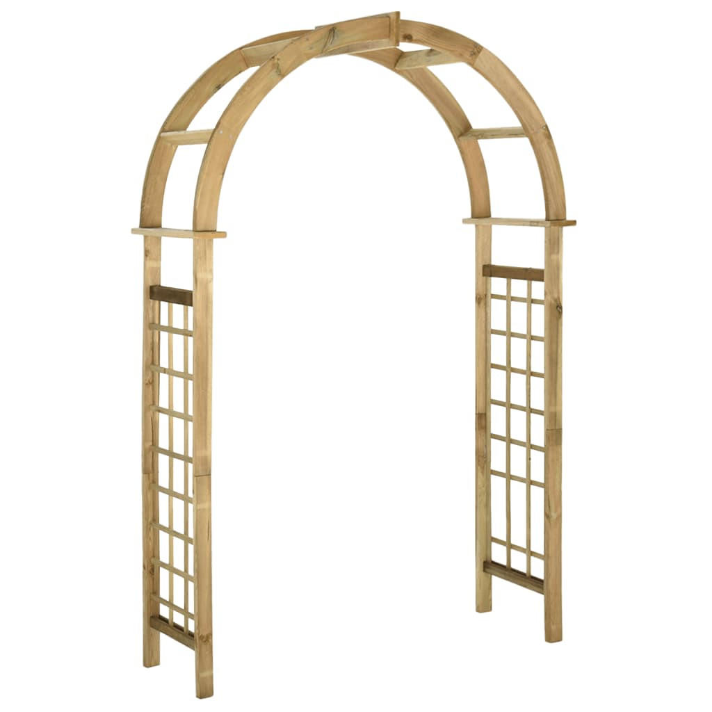 GARTENBOGEN Grün Kiefernholz Imprägniert - Braun, Holz (130/215/58cm) - furnicato