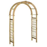 GARTENBOGEN Grün Kiefernholz Imprägniert - Braun, Holz (130/215/58cm) - furnicato