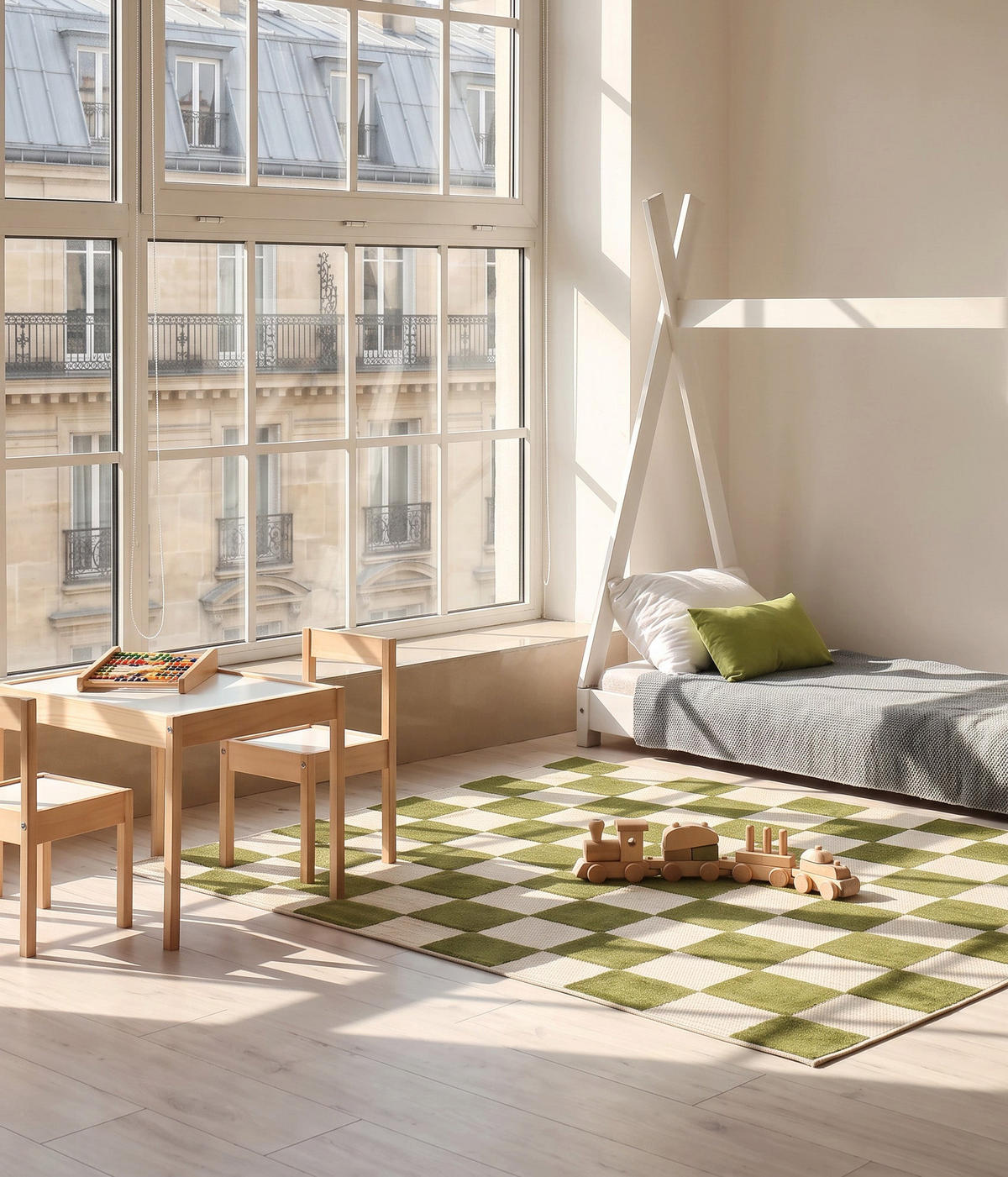 TEPPICH für Innen und Außen mit Skulptureffekt grün - Grün, Textil (120/170cm) - AFK Living