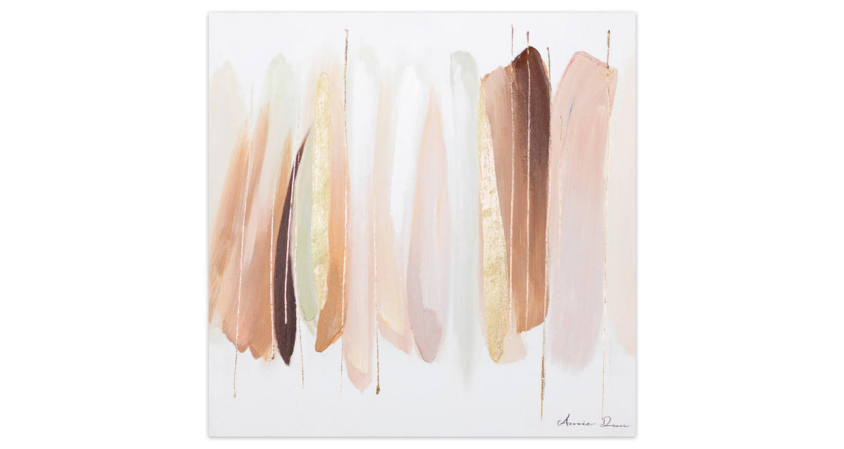 ÖLGEMÄLDE 60/60 cm - Pink/Beige, Holz/Textil (1.7/60cm) - KUNSTLOFT
